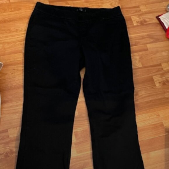 Lee Rider Black Bootcut Pull On Pants Size 18M - Picture 1 of 4
